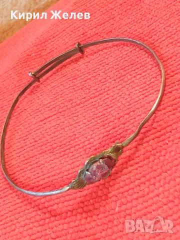 СТАРИННА АР НУВО СРЕБЪРНА ГРИВНА ПАТИНИРАНО СРЕБРО ВИСОКА ПРОБА с РЪЧНО ФАСЕТИРАН АМЕТИСТ 47975, снимка 13 - Антикварни и старинни предмети - 48493513