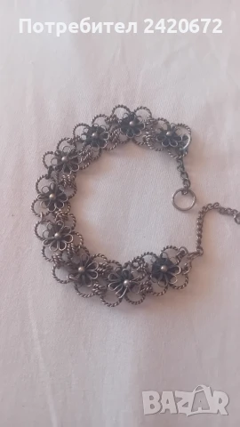 сребърна  гривна  филигран, снимка 1