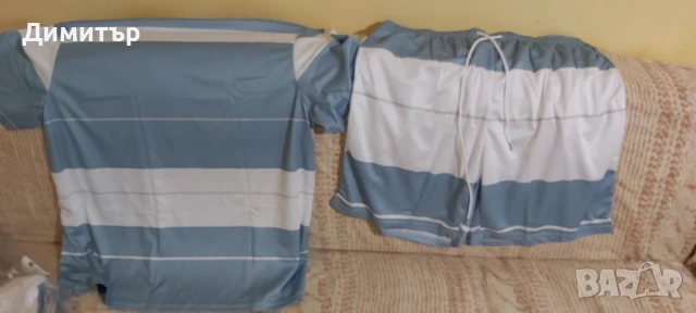 Продавам мъжки летен комплект две части шорти и тениска номер 58 XXXL нов, снимка 3 - Тениски - 50920977