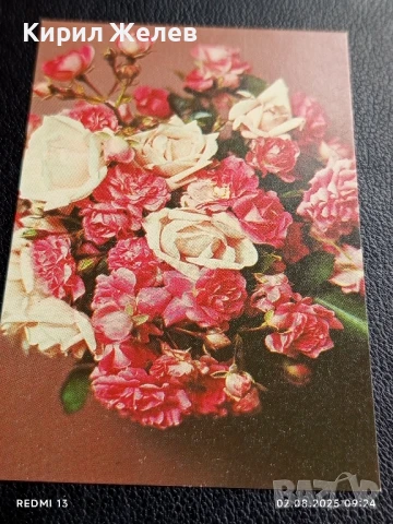 Старо календарче серия ЦВЕТЯ много красиво за КОЛЕКЦИЯ ДЕКОРАЦИЯ 35363, снимка 3 - Колекции - 51223894