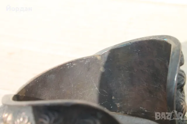 Възрожденска сребърна гривна рогатка, снимка 10 - Антикварни и старинни предмети - 49131319