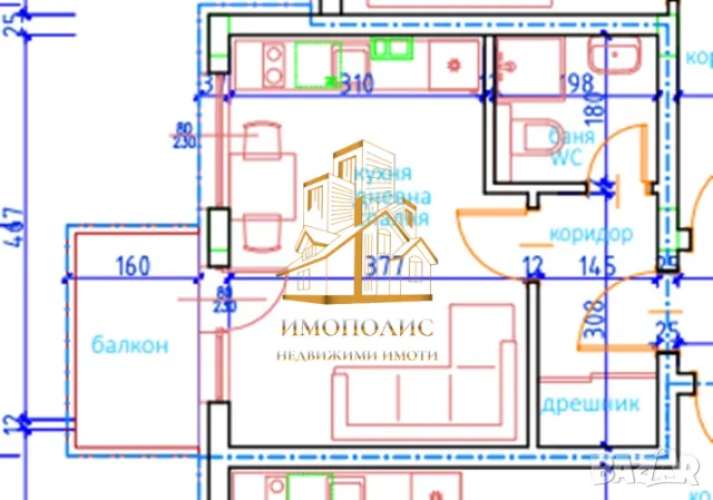 Едностаен апартамент – Кабакум, Варна (Обява №:101752), снимка 2 - Aпартаменти - 49388781