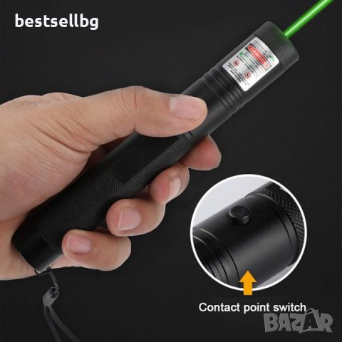 Мощен акумулаторен зелен лазер с приставки фигури за деца нов модел, снимка 6 - Измервателни инструменти - 40798509