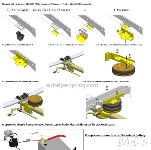Въздушни възглавници SPRINTER 2006-2025 VW CRAFTER 2006-2016, снимка 4 - Части - 52833969