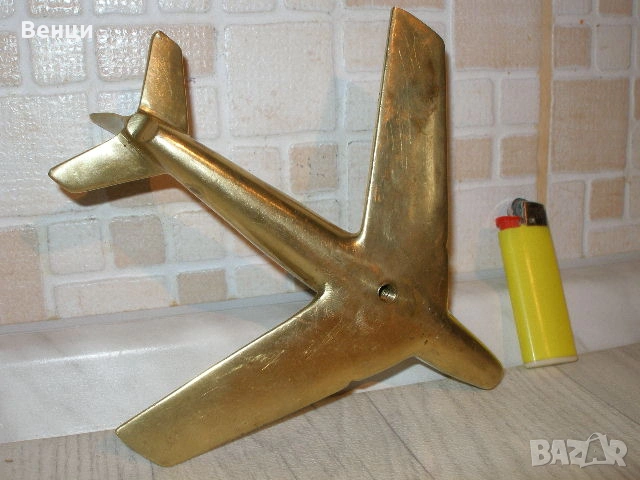 Бронзов Самолет, снимка 12 - Антикварни и старинни предмети - 53602258