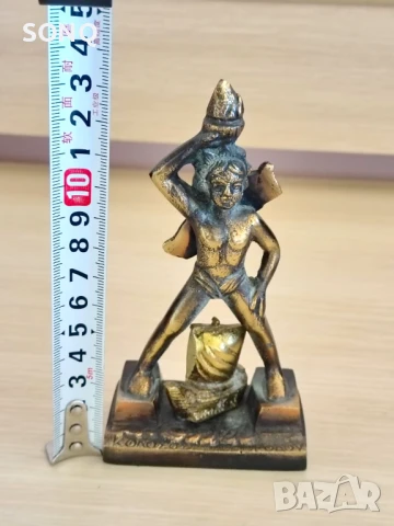 Страхотна Стара Бронзова Статуетка Родоския Колос, снимка 7 - Антикварни и старинни предмети - 50507033