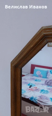 Огледало за стена с дървена рамка в отлично състояние., снимка 6 - Антикварни и старинни предмети - 50831403