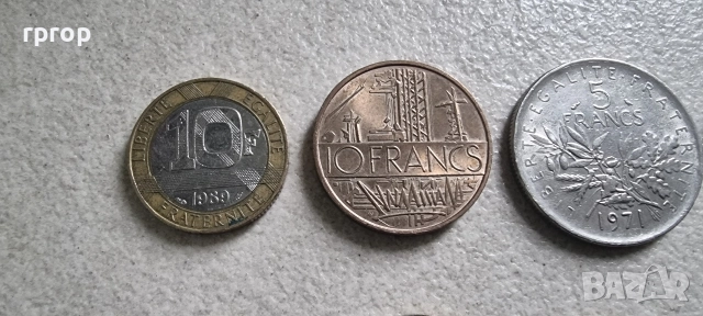 Франция. Колекция .Френски франк . 14 бройки. Различни монети., снимка 2 - Нумизматика и бонистика - 38878753