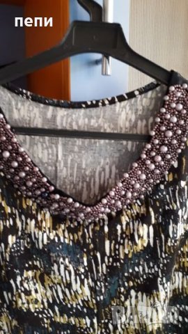 Уникална блузка с перлички, снимка 2 - Блузи с дълъг ръкав и пуловери - 27210004