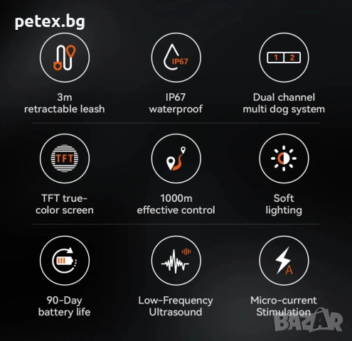 Смарт нашийник с повод за обучение на кучета Petfessor CL-300, снимка 2 - За кучета - 52656018