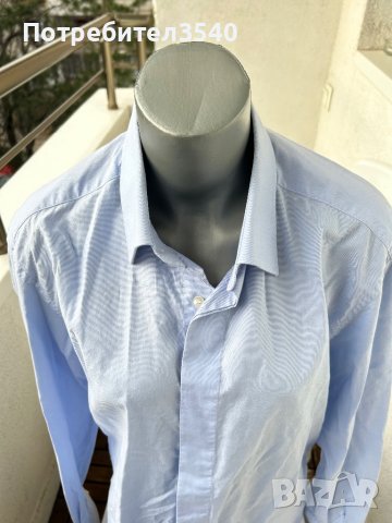 Синя мъжка риза MONNI, снимка 5 - Ризи - 43351962