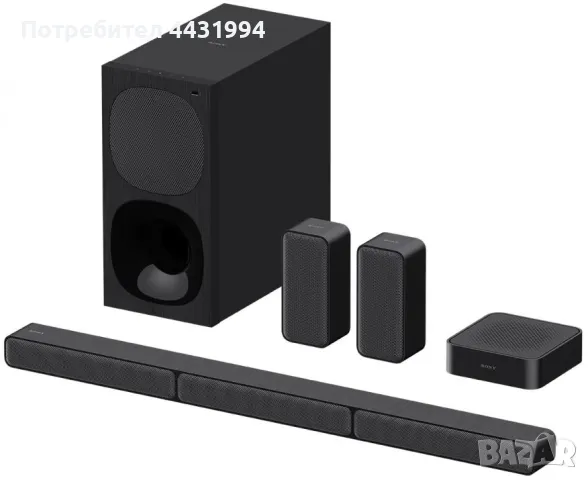 Аудио система, Sony HT-S40R, 5.1ch Home Cinema Soundbar System, black, снимка 1