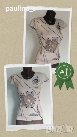 Четири различни броя / Еластична блуза тип тениска, с къс ръкав / "Roberto Sarto" , снимка 2 - Тениски - 26696649