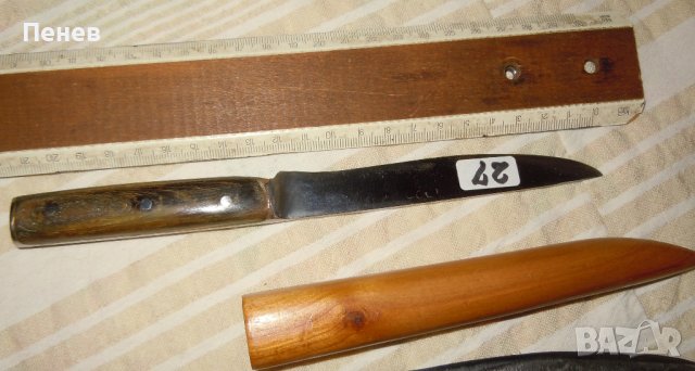 Лот от три стари ковани ножове, снимка 3 - Антикварни и старинни предмети - 38361979