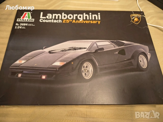 Lamborghini Countach 25-та годишнина Модел в мащаб 1:24 | Комплект за сглобяване на Italeri, снимка 3 - Коли, камиони, мотори, писти - 53575834
