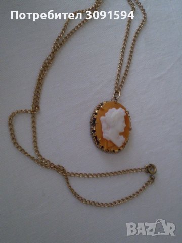 Медальон Камея от целуид 1960г –1970г, снимка 2 - Антикварни и старинни предмети - 36716065