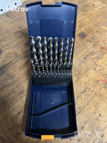Garant HSS-Typ W - Germany - ЧИСТО НОВ PROFI-SET 19 Свредла 1 - 10 mm в Касета/ ORIGINAL Garant !!!!