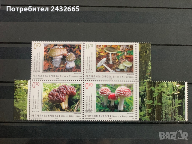 980. Босна и Х.( Реп.Сръбска ) 2008 = “ Флора. Отровни гъби.  ”,**,MNH 