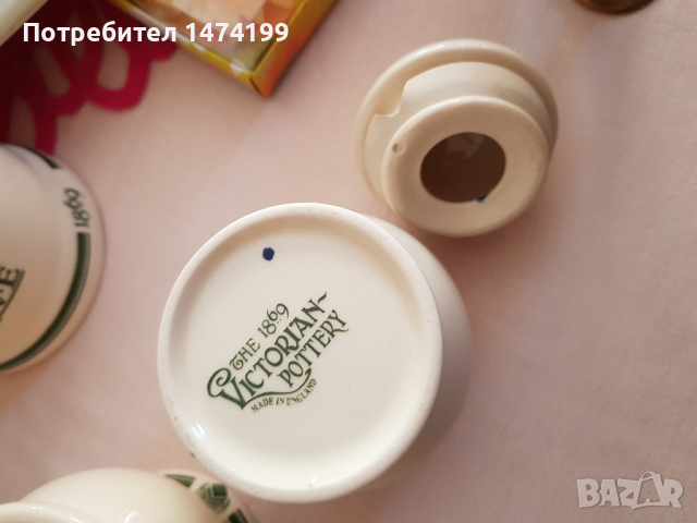 комплект за подправки Victorian pottery, снимка 3 - Аксесоари за кухня - 44892022