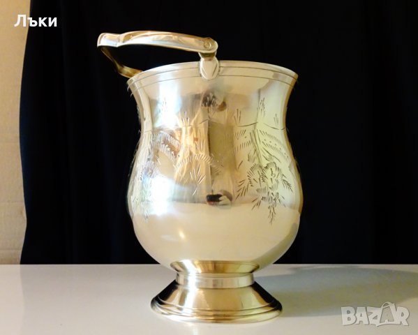 Британски бронзов съд за лед,ледарка,менче,маркиран. , снимка 4 - Антикварни и старинни предмети - 32966143