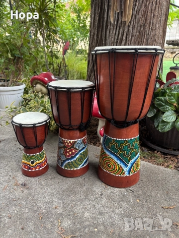 Тарамбука от дърво  40см.,30см и 20см., снимка 4 - Ударни инструменти - 31609598