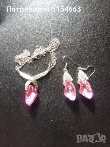  Комплект колие и обеци , снимка 5 - Бижутерийни комплекти - 43415382