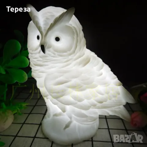 🆕Лампа - сова, снимка 3 - Настолни лампи - 47740929