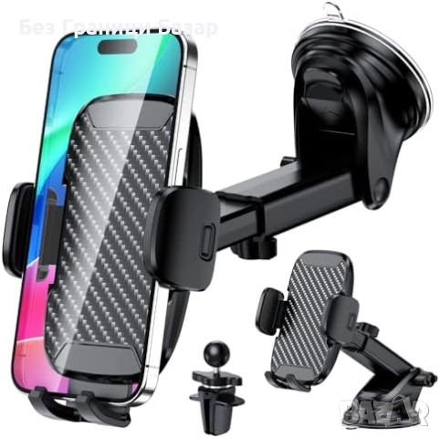 Нов Държач за телефон за кола с вакуум и щипка 4–7 инча, регулируема стойка автомобил