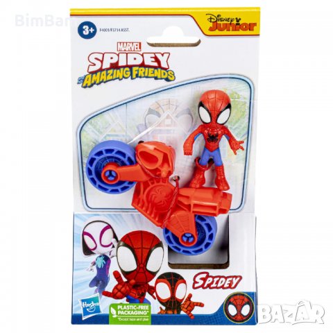 Mини фигура с мотор Spider-Man Spidey Amazing Friends - SPIDEY / Marvel / Hasbro, снимка 2 - Фигурки - 40164352
