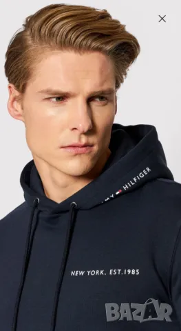 TOMMY HILFIGER НОВ Оригинален мъжки ватиран суичер-размер М, снимка 5 - Суичъри - 49050477