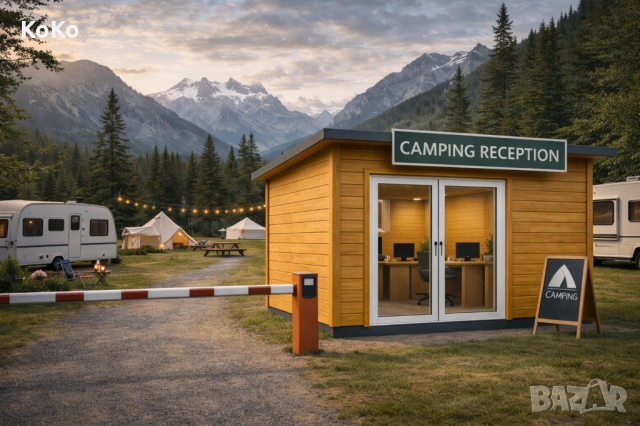 Дървено бунгало с баня и WC – подходящо за къмпинги и туристически обекти