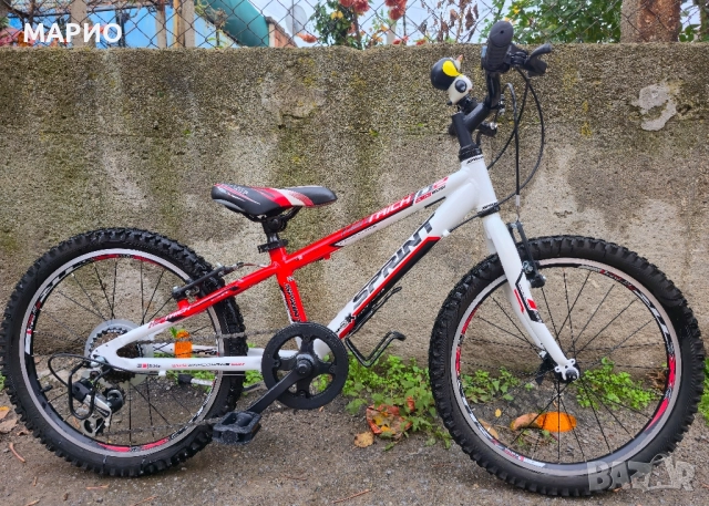 Алуминиев Детски велосипед 20цола 6 скорости палцови команди Перфектен