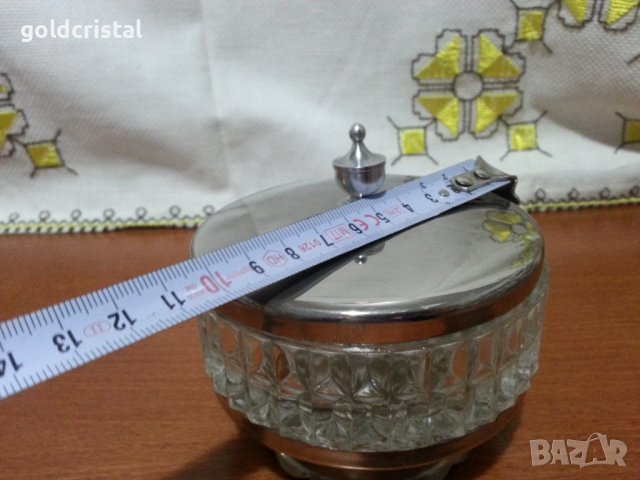 Руска кристална кутия захарница, снимка 3 - Антикварни и старинни предмети - 33051398