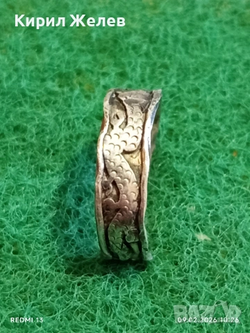 Дизайнерска АРТ сребърна халка уникална много красива 52004