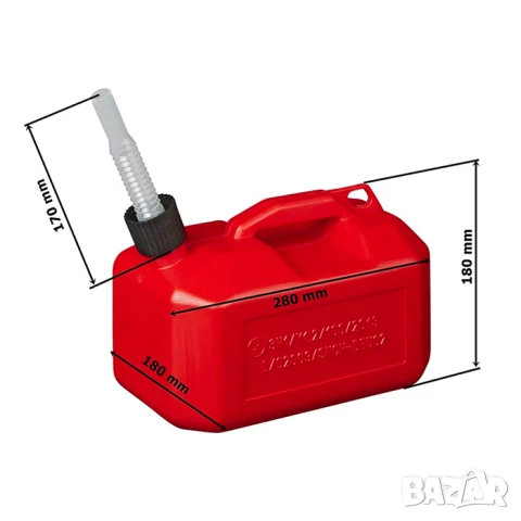 Туба за гориво 5 литра, снимка 4 - Аксесоари и консумативи - 51269185