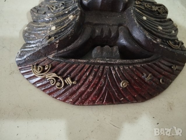 Дървена маска за декорация, снимка 2 - Декорация за дома - 43265635