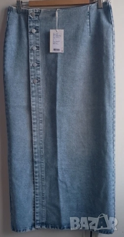 дълга дънкова пола, снимка 3 - Поли - 53403067