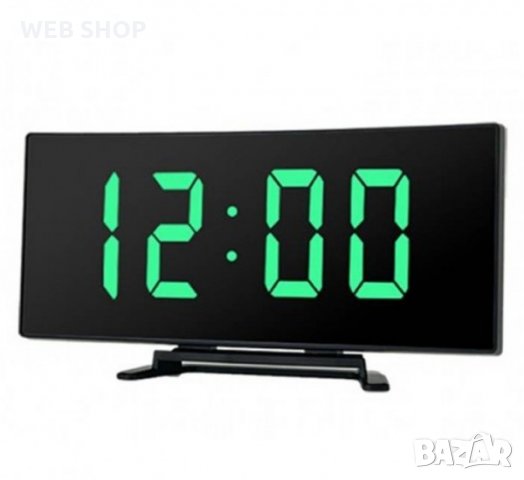 Настолен LED часовник DT-6507, огледален, календар, термометър, -10°C до 50°C, снимка 1 - Друга електроника - 33627067