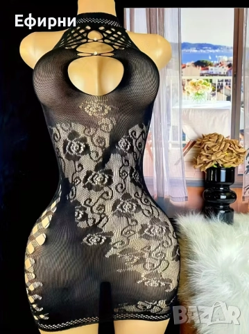 Дантелен корсаж, дантелен топ, Черен дантелен топ, снимка 1