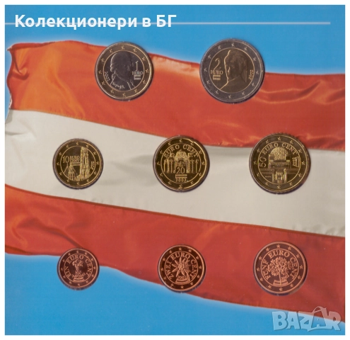 БАНКОВ СЕТ АВСТРИЙСКИ ЕВРОМОНЕТИ 2002 ГОДИНА, снимка 3 - Нумизматика и бонистика - 52813973