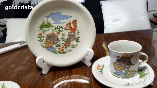 Стар български порцелан детски комплект , снимка 3 - Антикварни и старинни предмети - 32977025