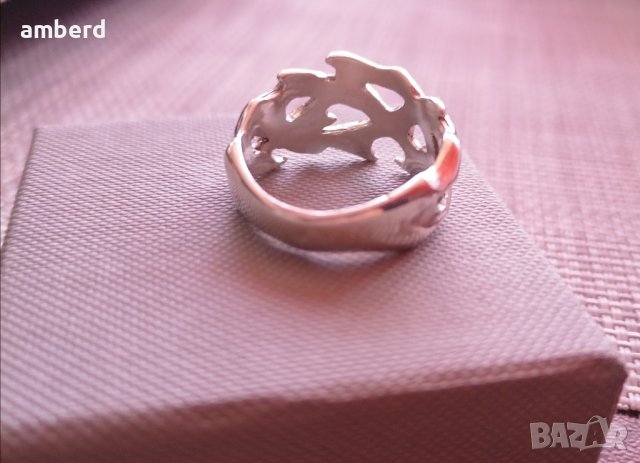 Унисекс сребърен пръстен - модел R115A, снимка 4 - Пръстени - 43803645