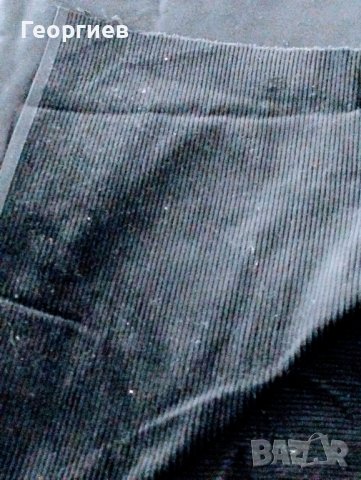 Памучен плат дребно черно кадифе дъл.3 м.шир.0.90 см, снимка 2 - Платове и дамаски - 43323052