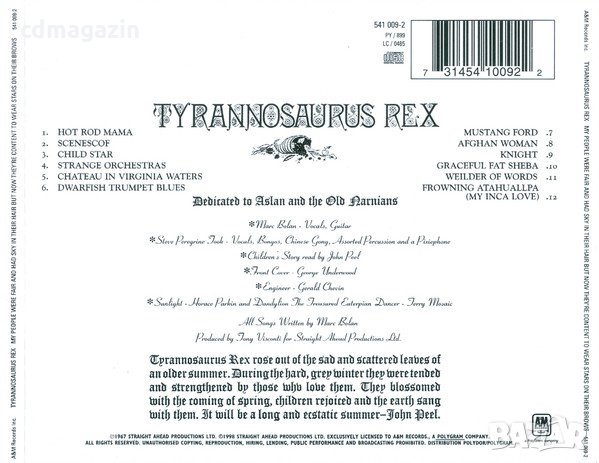 Компакт дискове CD T. Rex – My People Were Fair, снимка 2 - CD дискове - 34856524