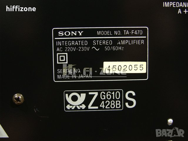 УСИЛВАТЕЛ  Sony ta-f470 /1 , снимка 10 - Ресийвъри, усилватели, смесителни пултове - 40480848