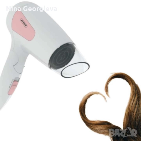 Сешоар Rosberg, 1200W, Сгъваема дръжка, 1 скорост, 3 настройки на температурата, снимка 6 - Сешоари - 52213350