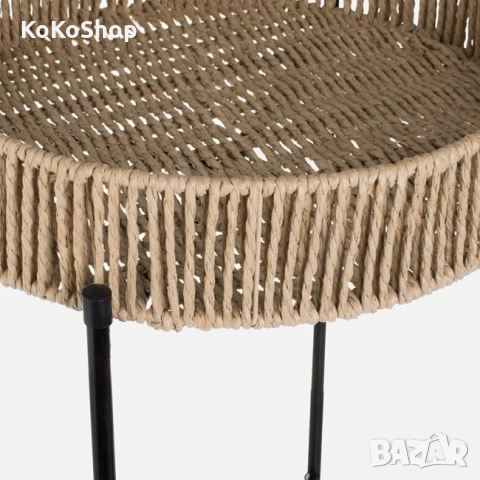 Помощна маса с метална стойка - дизайнерска масичка, снимка 4 - Маси - 53591453