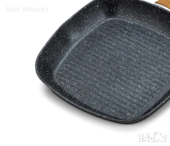 Тиган грил Goldmann GM-0928, 28x4.5см., Лят алуминий, Керамично покритие., Индукция, снимка 3 - Съдове за готвене - 49412086