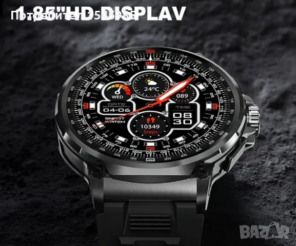 Луксозен смарт часовник V69  1,8incha, снимка 1 - Мъжки - 43745896