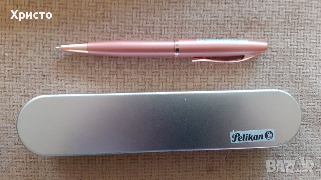 химикалка Пеликан розова в метална кутия, Peliкan Rose Pink, красива и елегантна, оригинална, снимка 5 - Ученически пособия, канцеларски материали - 44110797